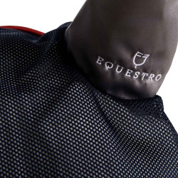 Cuffia anti-mosche in cotone e microfibra Equestro Marino / rosso / grigio Blu marino