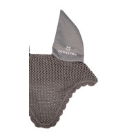 Cuffia antimosche in cotone con orecchie elastiche Equestro Grigio