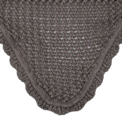 Cuffia antimosche in cotone con orecchie elastiche Equestro Grigio
