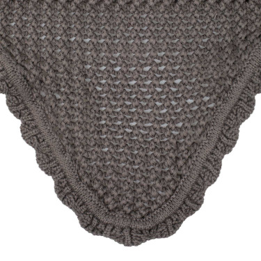 Cuffia antimosche in cotone con orecchie elastiche Equestro Grigio