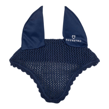 Cuffia antimosche in cotone con orecchie elastiche Equestro Marina