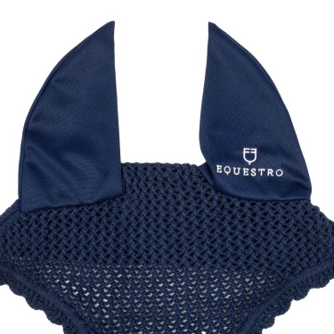 Cuffia antimosche in cotone con orecchie elastiche Equestro Marina Cuffia antimosche in cotone con orecchie elastiche Equestro Marina