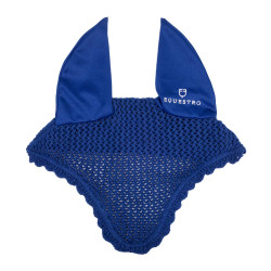 Cuffia antimosche in cotone con orecchie elastiche Equestro Blu reale