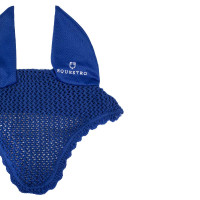 Cuffia antimosche in cotone con orecchie elastiche Equestro Blu reale