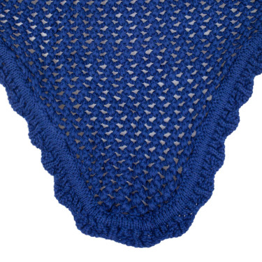 Cuffia antimosche in cotone con orecchie elastiche Equestro Blu reale