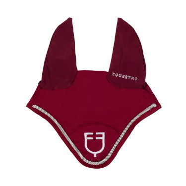 Cuffia antimosche in cotone con logo centrale New Style Equestro Cuffia antimosche in cotone con logo centrale New Style Equestro