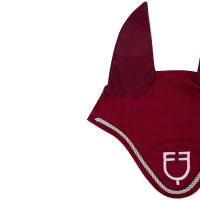 Cuffia antimosche in cotone con logo centrale New Style Equestro Nero Cuffia antimosche in cotone con logo centrale New Style Equestro Nero