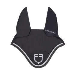 Cuffia antimosche in cotone con logo centrale New Style Equestro Grigio