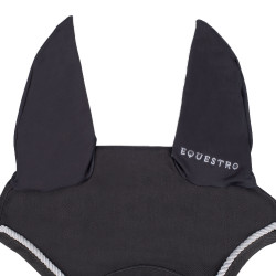 Cuffia antimosche in cotone con logo centrale New Style Equestro Grigio