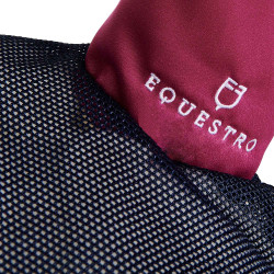 Cuffia anti-mosche in cotone antibatterico Equestro Marina / fucsia Blu