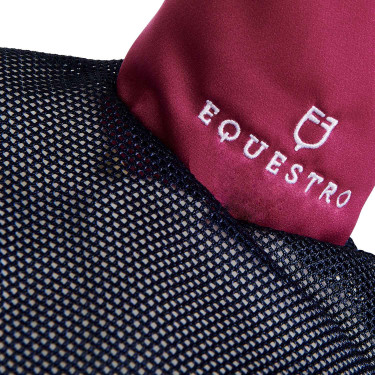 Cuffia anti-mosche in cotone antibatterico Equestro Marina / fucsia Blu