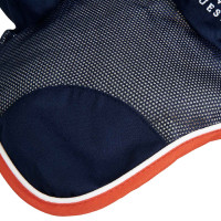 Cuffia anti-mosche in cotone antibatterico Equestro Blu navy / rosso