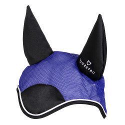 Cuffia anti-mosche in cotone antibatterico Equestro Reale / nero Blu