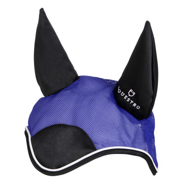 Cuffia anti-mosche in cotone antibatterico Equestro Reale / nero Blu