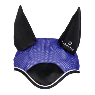 Cuffia anti-mosche in cotone antibatterico Equestro Reale / nero Blu