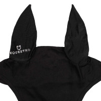 Cuffia anti-mosche collezione basic con orecchie elastiche Equestro Nero