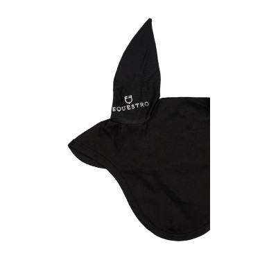Cuffia anti-mosche collezione basic con orecchie elastiche Equestro Nero