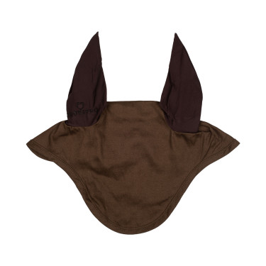 Cuffia anti-mosche collezione basic con orecchie elastiche Equestro Marrone