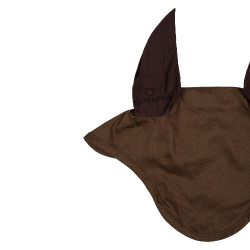 Cuffia anti-mosche collezione basic con orecchie elastiche Equestro Marrone