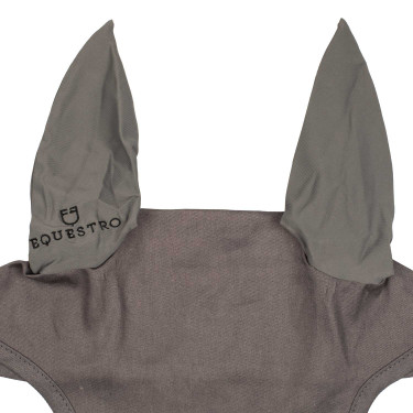 Cuffia anti-mosche collezione basic con orecchie elastiche Equestro Grigio