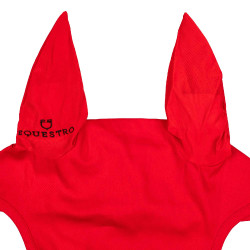Cuffia anti-mosche collezione basic con orecchie elastiche Equestro Rosso