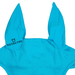 Cuffia anti-mosche collezione basic con orecchie elastiche Equestro Turchese Blu