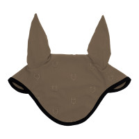 Cuffia anti-mosche con logo multicolore Black Line Edition Equestro Noce