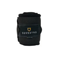 Fasce da lavoro in pile ed elastiche traspiranti set da 4 Equestro Nero Fasce da lavoro in pile ed elastiche traspiranti set da 4 Equestro Nero