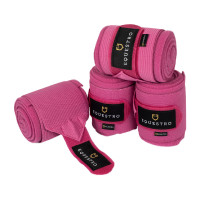 Fasce da lavoro in pile ed elastiche traspiranti set da 4 Equestro Nero