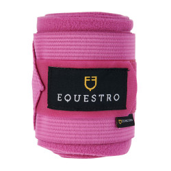Fasce da lavoro in pile ed elastiche traspiranti set da 4 Equestro Fucsia Rosa