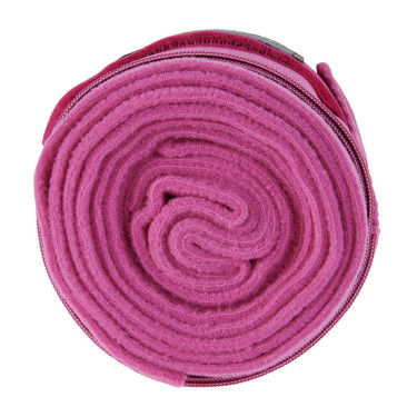 Fasce da lavoro in pile ed elastiche traspiranti set da 4 Equestro Fucsia Rosa