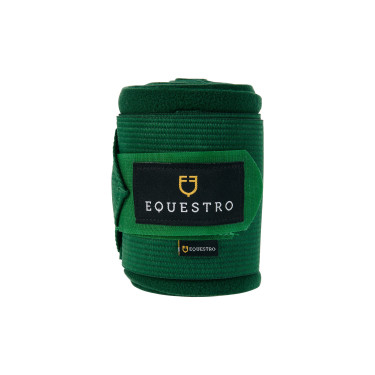 Fasce da lavoro in pile ed elastiche traspiranti set da 4 Equestro Verde cacciatore
