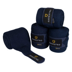 Bende da riposo in lana confezione da 4 Equestro Marina Blu marino