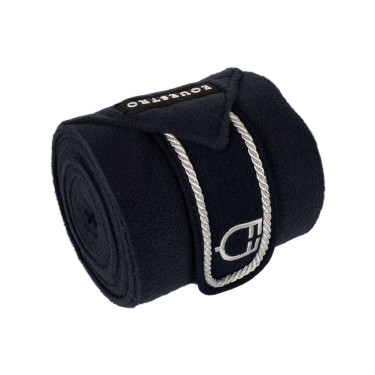 Bandas de polo transpirables Diamond por 4 Equestro Marina Blu marino