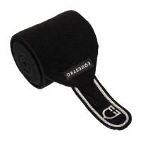 Bandas de polo para pony con logo bordado Diamond en juego de 4 Equestro Bianco