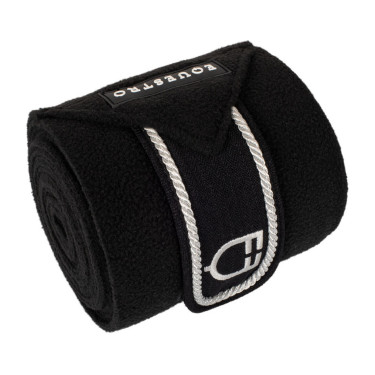 Bandas de polo para pony con logo bordado Diamond en juego de 4 Equestro Nero