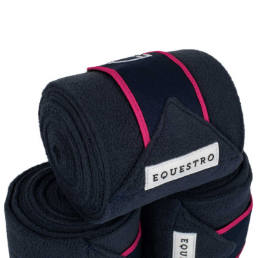Fasce da polo con chiusura in velcro Trim set da 4 Equestro Marina / fucsia Blu