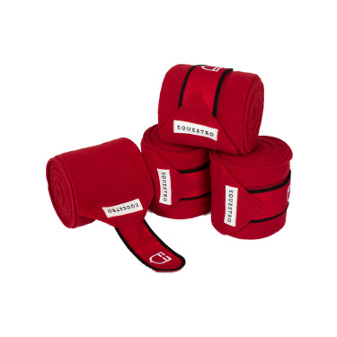 Fasce da polo con chiusura in velcro Trim set da 4 Equestro Rosso / Nero Fasce da polo con chiusura in velcro Trim set da 4 Equestro Rosso / Nero
