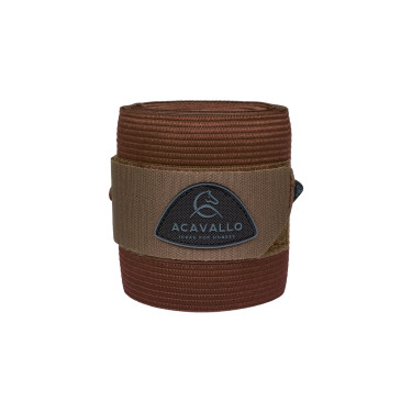 Fasce da lavoro elasticizzate in pile Acavallo in confezione da 2 Marrone Fasce da lavoro elasticizzate in pile Acavallo in confezione da 2 Marrone