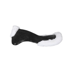 Ammortizzatore terapeutico in gel con rialzo anteriore in lana ecologica Acavallo Nero / bianco