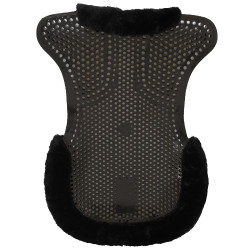 Ammortizzatore terapeutico in gel con rialzo anteriore in lana ecologica Acavallo Nero / nero