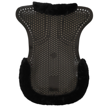 Ammortizzatore terapeutico in gel con rialzo anteriore in lana ecologica Acavallo Nero / nero