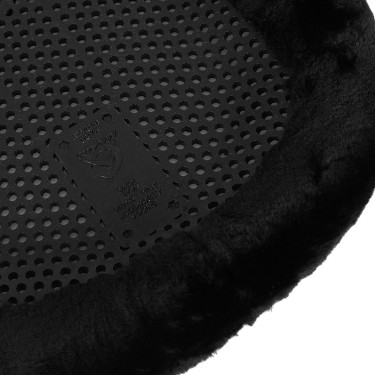 Ammortizzatore terapeutico in gel con rialzo anteriore in lana ecologica Acavallo Nero / nero