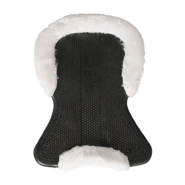 Ammortizzatore terapeutico in gel ritagliato in lana ecologica Acavallo Nero / bianco