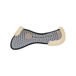 Ammortizzatore in memory foam e lana ecologica con grip in silicone e logo Equestro Grigio Ammortizzatore in memory foam e lana ecologica con grip in silicone e logo Equestro Grigio