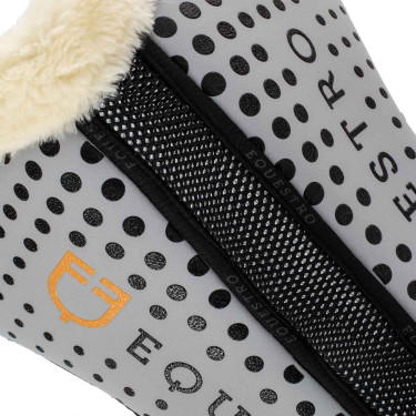 Ammortizzatore in memory foam e lana ecologica con grip in silicone e logo Equestro Grigio Ammortizzatore in memory foam e lana ecologica con grip in silicone e logo Equestro Grigio