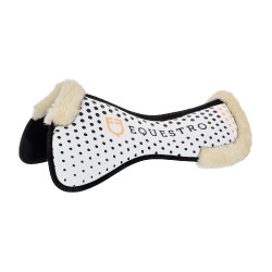 Ammortizzatore in memory foam e lana ecologica con grip in silicone e logo Equestro Bianco Ammortizzatore in memory foam e lana ecologica con grip in silicone e logo Equestro Bianco