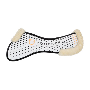 Ammortizzatore in memory foam e lana ecologica con grip in silicone e logo Equestro Bianco Ammortizzatore in memory foam e lana ecologica con grip in silicone e logo Equestro Bianco