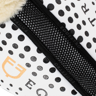 Ammortizzatore in memory foam e lana ecologica con grip in silicone e logo Equestro Bianco Ammortizzatore in memory foam e lana ecologica con grip in silicone e logo Equestro Bianco