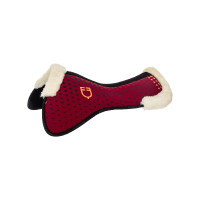 Ammortizzatore in memory foam e lana ecologica con grip in silicone e logo Equestro Vino Rosso Ammortizzatore in memory foam e lana ecologica con grip in silicone e logo Equestro Vino Rosso